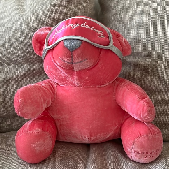 Victoria's Secret Toys Sleeping Teddy Bear High Sitting Wears An